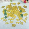 Decorazione per feste 1Bag Gold Leaves Foglie giungla di carta per animali coriando decorazioni per il compleanno del bambino Safari Scatterla