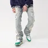 Ropa grunge y2k buco streetwear jeans strappato pantaloni da uomo vestiti dritti hip hop hop gothic jeans pantaloni pantalon homme 240403