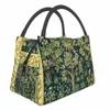 Tree of Life av William Morris Thermal Isolated Lunch Bag Women Floral Textil Mönster Portable Lunch Ctainer Meal Food Box O1F0#