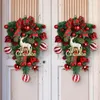 Decoratieve bloemen Tuin Kerstmis krans indoor feestelijke kransen brief eland bord plaid bowknot ball herbruikbaar