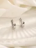 Stud Earrings Sterling 925 Silver Women's With Pattern Carving Sun Moon Or Star Simple Elegant Style For Daily Wear As A Gift
