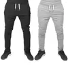 Calça masculina Moda de verão Homens de cor sólida calça calça de moletom elástica de cordas elásticas esportes de joggers de fundo 2xl