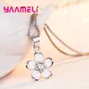 Collane a ciondolo Vendita superiore S925 Gioielli in argento sterling Cubbico Triangolo Triangolo Cuore Star Flori Flori Flori Femme Collar girocollo