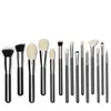 15pcs Makeup Brush Set Eyeshadow Mélanger fond de teint en poudre Brosse à double tête à double tête Brosse de beauté Kits