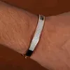 Schwarz 925 Silber 10k/14k/18k Roségold Hiphop Mode Männer Armband/Moissanit Diamant Luxuriöses Armband Jubiläum Geschenk