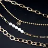 Nouveau bracelet Design Send of Fashion Simple multicouche Chain Perle Pearl Femmes Suit