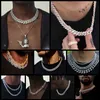 Prong personnalisé Mossanite Miami dans 925 Silver Pass Diamond Test VVS Moisanite Cuban Link Chain