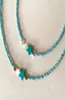 CHOKERS Boho Fashion Simple Blue Rice Perline Necklace Star Made Copentante CHOKER GOLDCOLOR White Shell Women Charm Colier Bijoux9398698