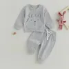 Set di abbigliamento per baby boy outfit sudore manica lunga orso stampare pantaloni da jogger da jogger abiti invernali autunno