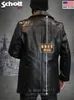 Mens Jackets US Schott Navy Cowhide Sailor Jackor Real Leather Coats