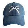 Caps de bola Bordado adulto Bowknot Baseball Travel Gathering Hat para ciclismo acampamento