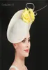 Stingy Brim Hats Gorgeous Women Big Headpiece Formal Dress Wedding Fedora Cap Flower Fashion Fasinator Hat Handgjorda tillfälle Milli2986761