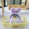 Plush Keychains schattige Penguin Rabbit Plug hanger Keychain Bag Pendant Doll Y240415