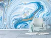壁紙カスタム3D壁紙壁画de parede青い大理石のパターンテレビ背景壁絵画紙家庭装飾リビングルームモデル5758973