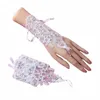 fi new lace white short fingered gloves wedding dr photo accories bride gloves k9Bk#