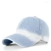 Tapas de pelota 2024 Versión coreana Gradiente personalizado Denim Soft Top Duckbill Cap Tendencia Versátil Casual