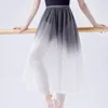 Röcke Ballettrock Sheer Meshes Wrap Pull auf elastische Taillen -Tanzkleidung für Frauen