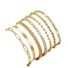 Dames gouden armband 18k vergulde prachtige set gelaagde ketting