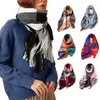 Scarves Autumn Winter Fashion Women Scarf Striped Plaid Shawl Cashmere Blended Warm Soft Long Tassel Clothing Accessories 180x65CM