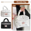 Cosmetic Bags Fashion Quilted Cotton Storage INS Ladies Cometic Organiser Bag Large Capacity Toiletry Pack Travel Makeup Handbag