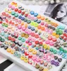 Stud 100 Pairs Assorted Styles Polymer Clay Hypoallergenic Earrings Lot For Kids2707958