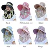 Geniş Memlu Şapkalar Kadın UV Koruma İşi Gölge Şapka Güneş Kapağı Balıkçı Güneşlik Kovası