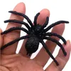 Black Spider Plastiksimulation Big Spider Halloween Fool's Day Toy 8 * 6 * 1,1 cm gefälschter Spinnentrickspielzeug Großhandel