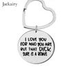 Keychains Valentines Day Gift Funny Keychain For Boyfriend Husband Couple Jewelry Pendant Necklace Birthday Christmas Wedding Men