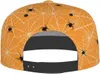 Ball Caps Halloween Spider Spiderweb Orange Pattern Flat Bill Hat Unisexe Snapback Baseball Cap Hip Hop Style Visor vierge Adju