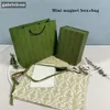 Дизайнерская зеленая подарочная коробка Классическая логотип парфюмерная одежда шарф кошелек женская сумка для ботинок упаковка коробка для коробки лента карта подарочная упаковка