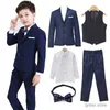 Suits Brand Kids Wedding Party Suits Flowers Boys Traje formal Caballero Ceremonía Ceremonia Ceremonia 5 PPCS Garcon School usa L4