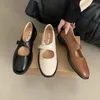 Casual Shoes Lolita For Women Japanese Vintage Girls Students Uniform Flats Mary Jane Women's Pumps Hollow Buckle Genuine Leather