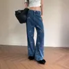 Kakamee Trzynaście rzędów wiosna/lato nowy koreański styl modne dżinsy z nadrukiem wszechstronne dżinsy proste nogi