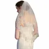 Nieuwe aankomst Witte ivoor Korte Bruids Veils Veu de Noiva Sexy Wedding