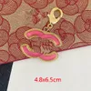 3.8x6.5CM Designer Keychain Key Chains Ring Holder Rose Red Double Letter Brand Designers Keychains For Porte Clef Gift Men Women Car Bag Pendant Fashion Accessories