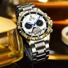 Wristwatches 2024 GLENAW Fashion Luxury Men's Mechanical Watch Design Luminous Stainless Steel Multifunctional Waterproof