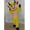 2024 Hot Sales Yellow Cow Mascot Costume Suit halloween Party Game Dress Outfit Halloween Adult News