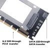 Карты U.2 к PCIe Riser PCI Express 3.0 x4/x8/x16 до SFF8639 U2 Адаптер U2 для Intel 750 2,5 "NVME PCIE U.2 SSD SATA SSD Card Card