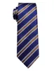 Bow Ties luksusowy niebieski krawat dla mężczyzny przyjęcie weselne w paski Paisley Paisley Plaid Męska krawat męski i klipowy zestaw mody akcesoria urodzinowe prezenty urodzinowe