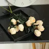 Flores decorativas 5pcs/lote 6 cabeças tulip bobo pe falso flor para casa outono festas de casamento espuma de espuma rosa buquê artificial