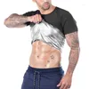Männerkörperformer Männer Sauna Schweißweste Wärme Einfangen Kompression Taille Trainer Hemden Fitnessstudio Anzug Training Slimming Shaper für Gewichtsverlust