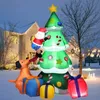 Kerstboom 21m Gigantische decoratie opblaasbaar speelgoedmodel Dog Santa Claus ingebouwde LED Kerstmis Gift Outdoor Indoor Decors 240407