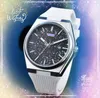 Herren Drei Stiches Automatische Datum Uhren Sapphire Glass Buntes Gummi -Gurt Japan Quarz Bewegung Alle Verbrechen Cool Water of Washerd gutes Armbandwatch Montre de Luxe