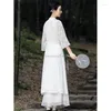Abbigliamento etnico tradizionale Vietnam Chiffon Ao Dai Cinese Set Qipao per donne Fariry Cheongsam Abito in stile Aodai A91