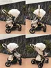 عربات# Fast Free Shipping Aulon Pu Leather Baby Stroller 3 in 1 2in1 Carriage Pram New Sup