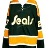 Nikivip Custom Retro Meloche 27 California Golden Seals Hockey Jersey Stitched Green Size S4XL Any Name And Number Top Quality J8807751