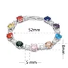 Bracelets de link Fleure Esme Mulheres de luxo fofas com encantos morganite amarelo peridot azul roxo rosa zircônia rodium rodium r669