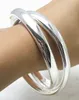 Simple Chic 925 Bracciale Sterling Sterling Silver Bracciale classico Bangles Gioiellieri per donne Fashi