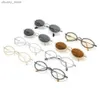 Солнцезащитные очки Lnfcxi Vintage Полноканистые анти-синие светлые очки для женщин сплав с сплам маленький овальный атмосферт блестящие очки. Солнцезащитные очки Y240416