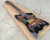 Custom ZZ Top Gre G6199 Billy Bo Jupiter Billy Gib Black Striplined Thunderbird Electric Guitar Round Input Jacks Singl4493670